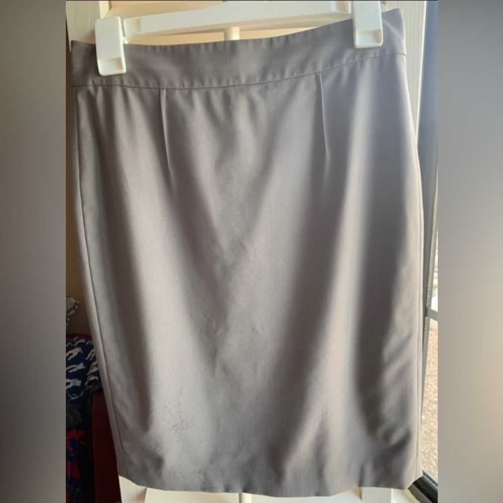 Ann Taylor Taupe Wool Blend Pencil Skirt